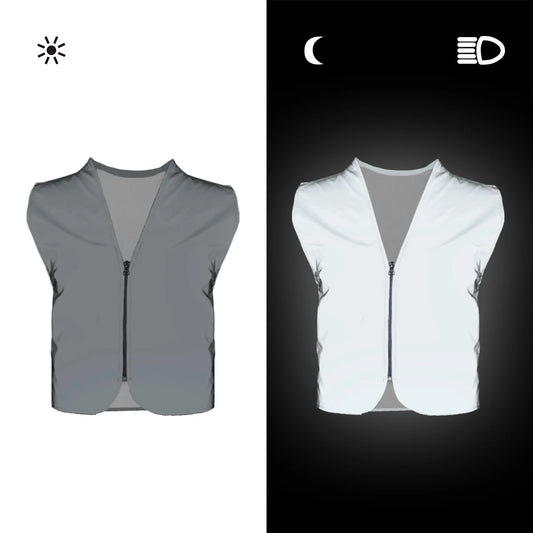 Full Reflective Safety Vest – Hi-Vis Zip Gilet for Riding, Cycling & Running