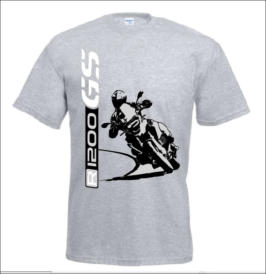 GS Motorcycle Graphic T-Shirt – 100% Cotton Casual Tee for Riders