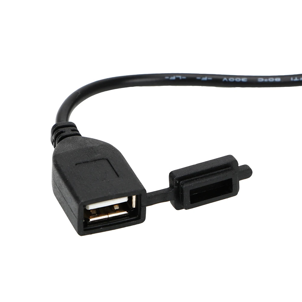 Motorcycle USB Charger Power Adapter – 12V-24V to 5V 2A Handlebar Mount