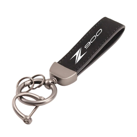 High-Grade Leather Motorcycle Keychain Holder & Keyring