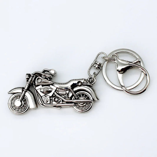 Motorcycle Keychain Pendant – Iron Alloy Silver Key Chain