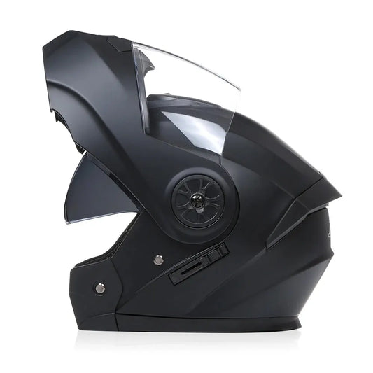 Dual Lens Flip-Up Modular Motorcycle Helmet – Full Face, Unisex