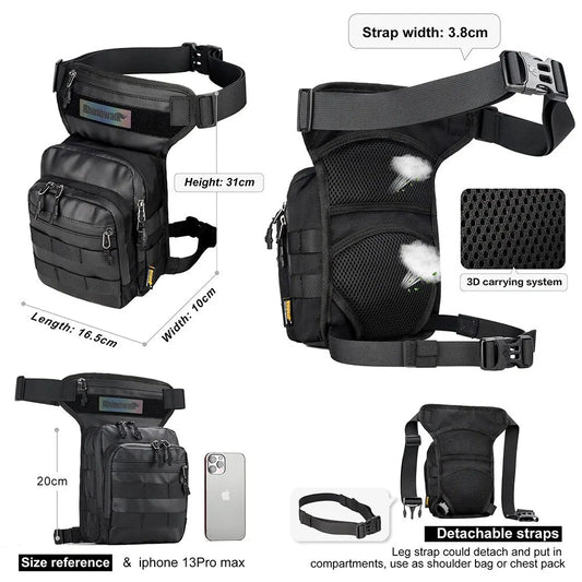 Motorcycle Drop Leg Bag – 4-in-1 Multifunction Tactical Pack