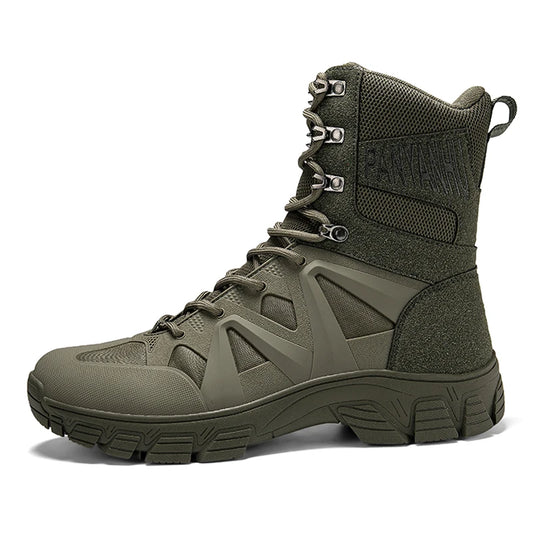Men's High-Top Off-Road Motorcycle Boots – Windproof Riding & Hiking
