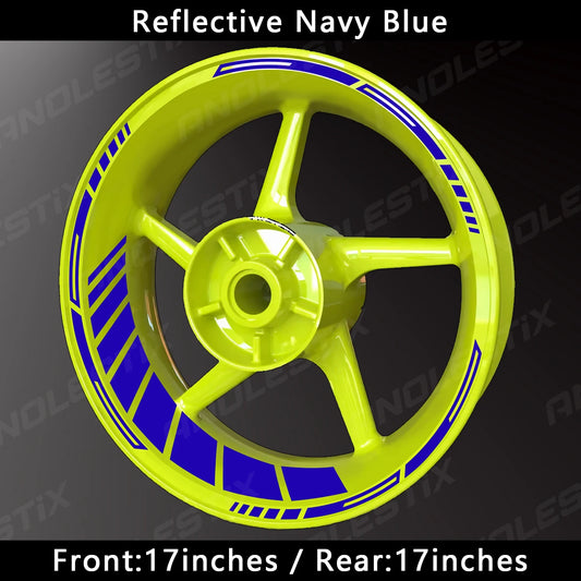 Reflective Motorcycle Wheel Rim Stickers – 17 Inch Hub Decals