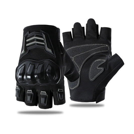 Summer Motorcycle Half-Finger Gloves — Breathable | Drop-Resistant | Unisex | M–XL | 3 Colors