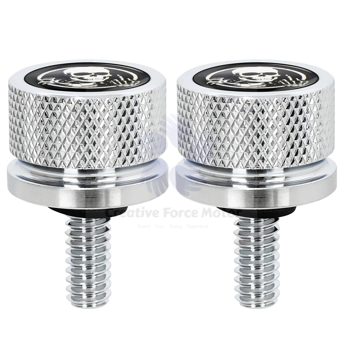 Skull CNC Rear Fender Seat Bolt Nut Kit – 1/4"-20 Seat Mount Tool-Free