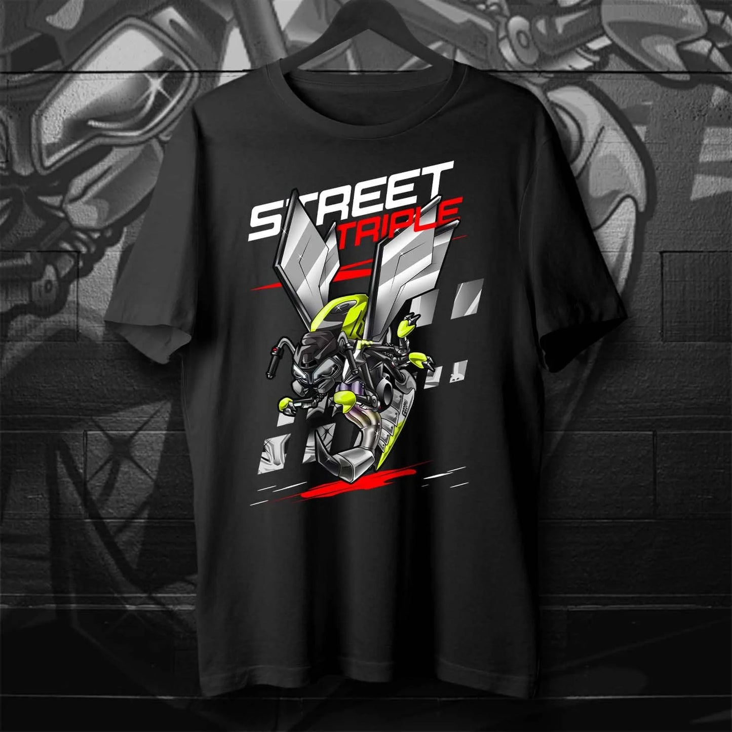 Motorcycle Wasp Graphic T-Shirt – 100% Cotton Moto Tee