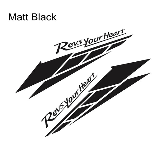 Motorcycle Heartbeat Decal Sticker – Waterproof Outdoor Vinyl 2-Pack