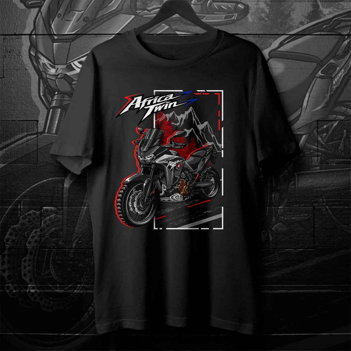 Men's Motorcycle Graphic Cotton Crew Neck T-Shirt