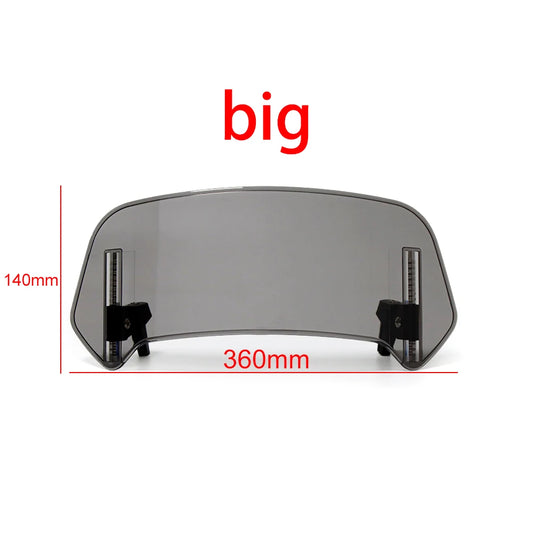 Universal Motorcycle Windshield Extension – Adjustable Clamp-On Spoiler