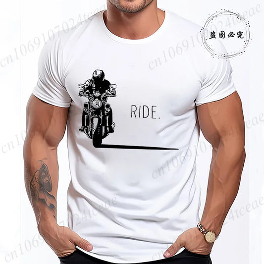 Men's Motorcycle Graphic T-Shirt | Minimalist RIDE. Biker Tee