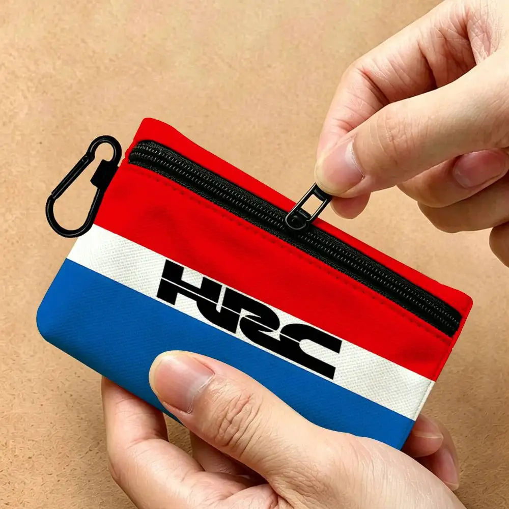 Mini Oxford Zipper Coin Purse with Carabiner – Water-Resistant Pouch