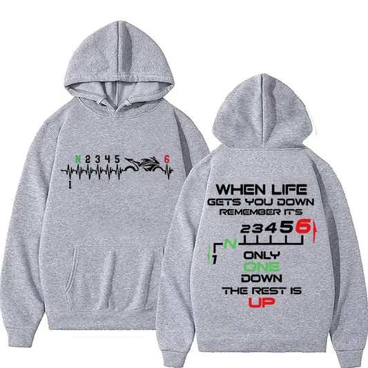 Motorcycle Gear Shift Heartbeat Hoodie – Rider Pullover