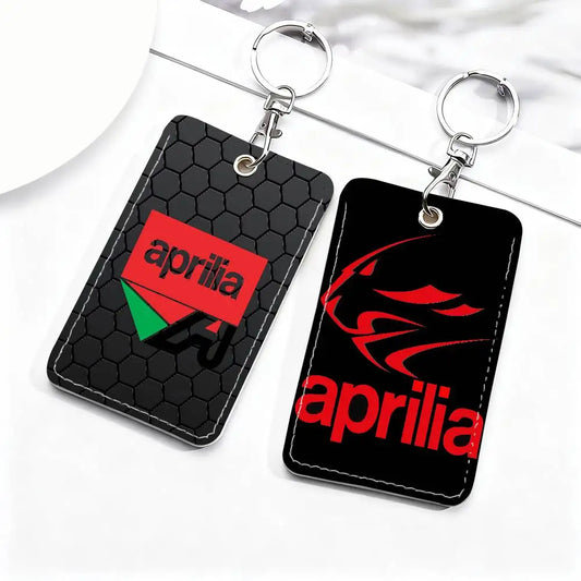Racing Motorcycle Card Holder with Keyring – PU Leather Wallet