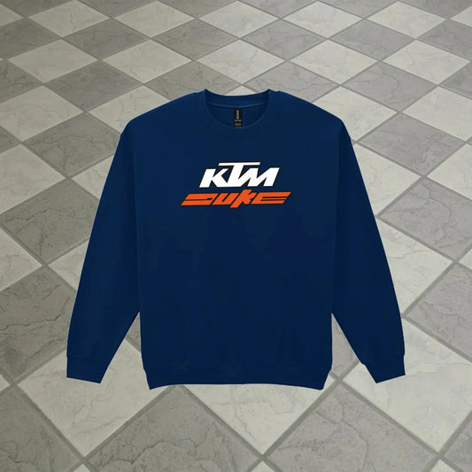 Motorcycle Graphic Sweatshirt – Fleece Crew Neck, Sizes S–XXXL
