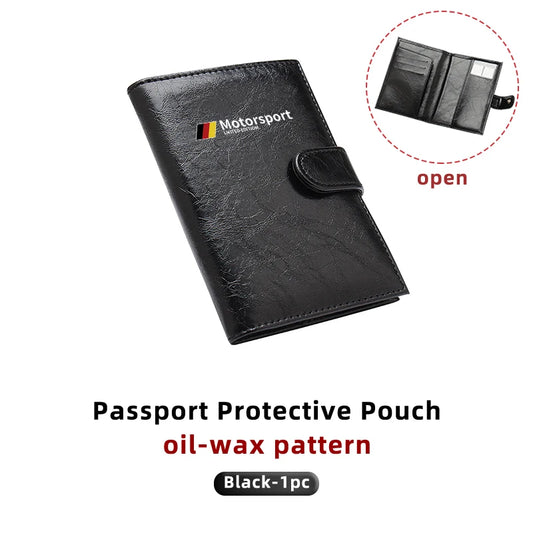 RFID Leather Passport Bag – Travel Wallet Card & Ticket Holder
