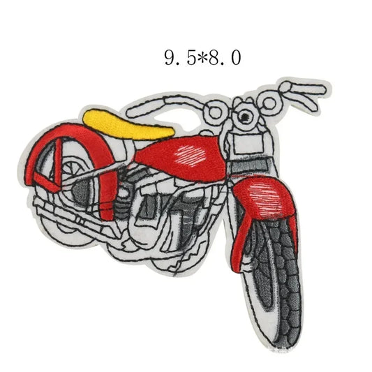 Motorcycle Punk Embroidered Patch – Cartoon Biker Clothing Accessory