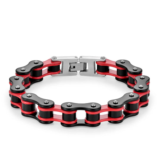 Motorcycle Chain Bracelet – Stainless Steel Biker Link Wristband