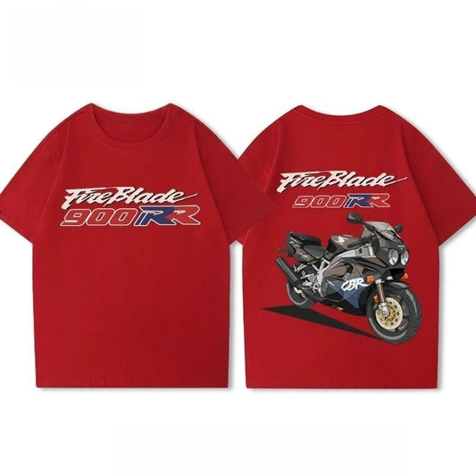 Motorcycle Racing Graphic T-Shirt – Oversized Unisex Short Sleeve, 6 Colors
