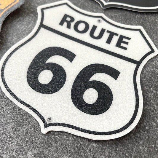 Route 66 Frosted Motorcycle Sticker – Waterproof UV-Resistant Decal
