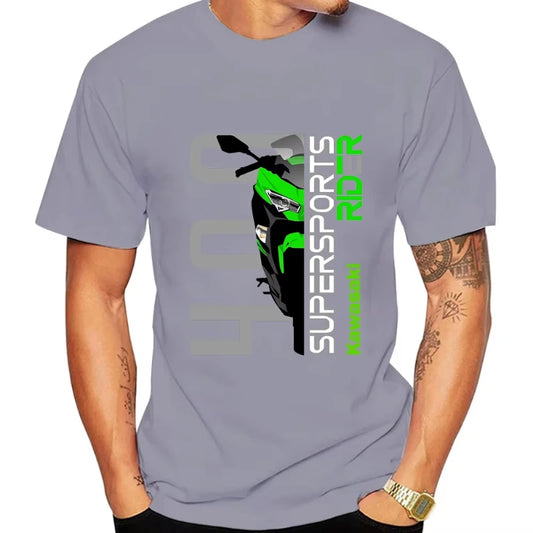 Motorcycle Graphic Cotton T-Shirt – Unisex Street Style