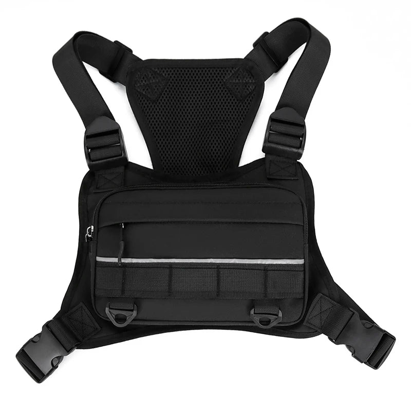 Sac de poitrine pour moto – Sac-harnais de gilet tactique