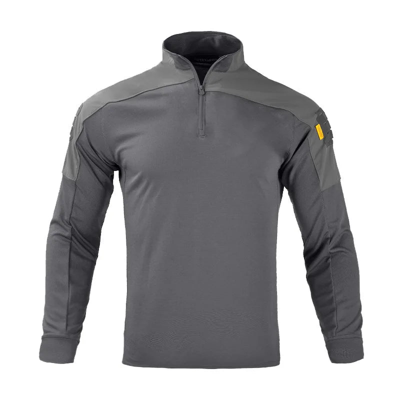 Men's Tactical Long Sleeve Shirt 1/4 Zip Quick-Dry Combat Top