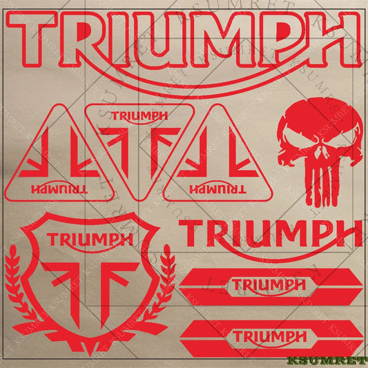 Motorcycle Decal Sticker Set – Reflective PVC Tank & Helmet Stickers