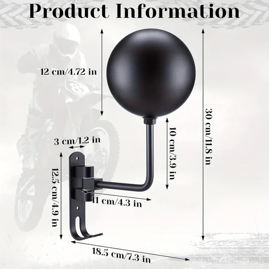 Wall-Mounted Motorcycle Helmet Holder – 180° Rotatable Hook