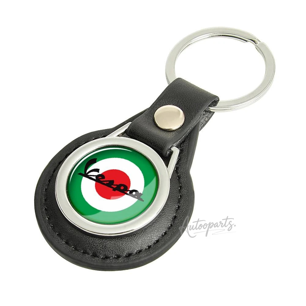 Motorcycle Keychain Keyring Pendant – Metal & Leather