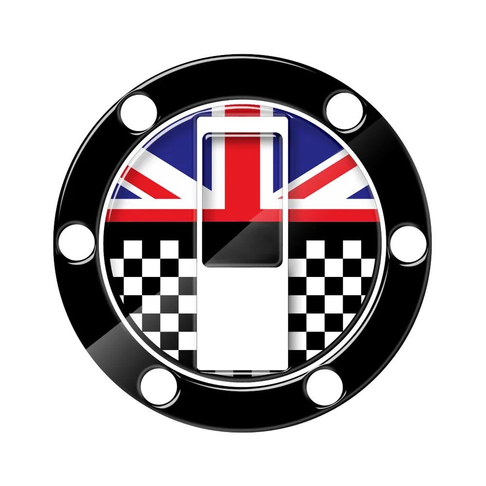 3D Motorcycle Tank Cap Protector Sticker – Union Jack Racing Design