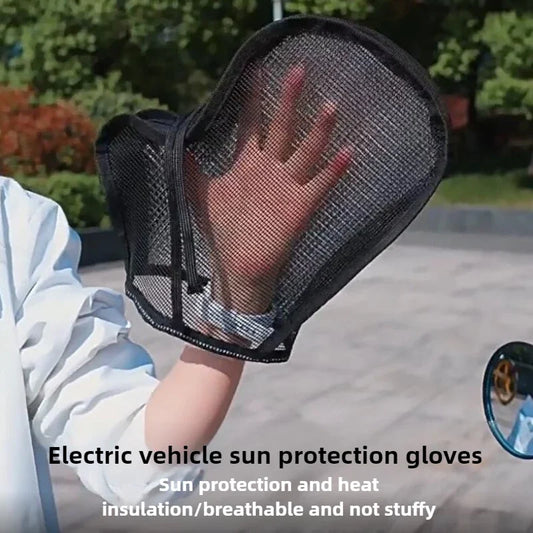 Summer Motorcycle Handlebar Muffs 3-Layer Breathable UV Protection – Mesh Oxford