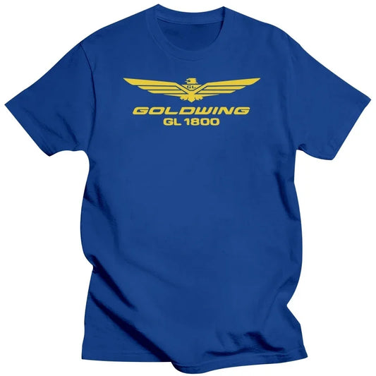 Goldwing GL1800 Motorcycle Graphic T-Shirt — 12 Colors, Men's Cotton Tee