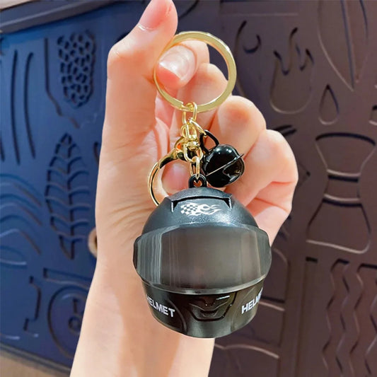 Light-Up Helmet Keychain – Mini Night Light Bag Charm for Riders