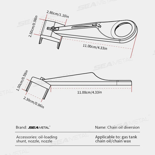 Motorcycle Chain Lube Applicator — Mess-Free Straw Holder & Chain Oiler Attachment