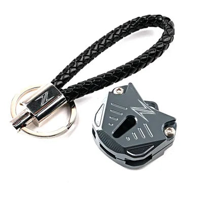 CNC Aluminum Motorcycle Key Case Shell & Keychain – 4 Colors