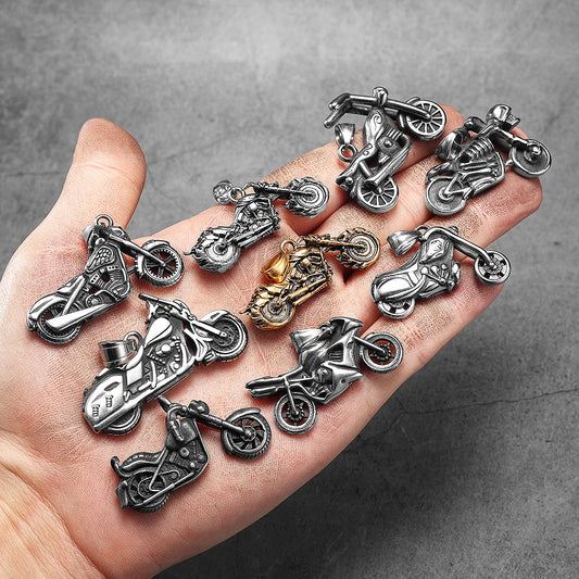 Motorcycle Series Stainless Steel Pendant Necklace – 10 Designs