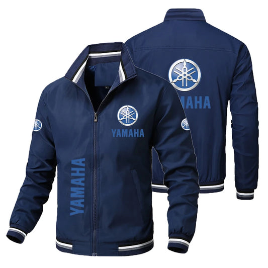 Motorsport Stand-Up Collar Zip Jacket – Men's Racing Graphic Outerwear
