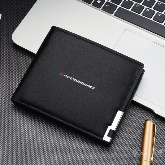 Performance Men's Leather Wallet – Slim Card Holder with Metal Clip
