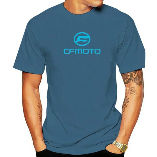 Motorcycle Graphic Cotton T-Shirt – Oversized Casual Tee for Riders