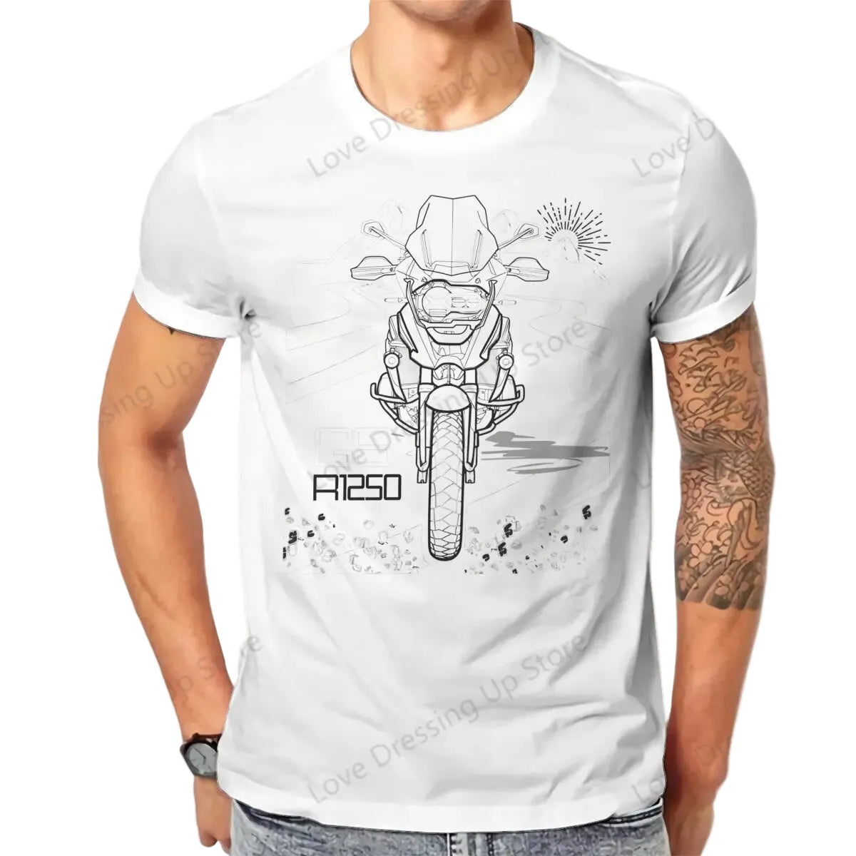 Vintage Motorcycle Graphic T-Shirt – 100% Cotton Breathable Biker Tee