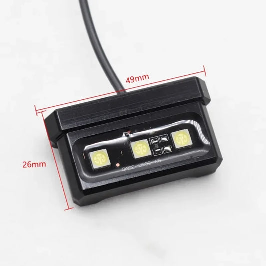 Universal LED Motorcycle License Plate Light – Waterproof Aluminum Lamp