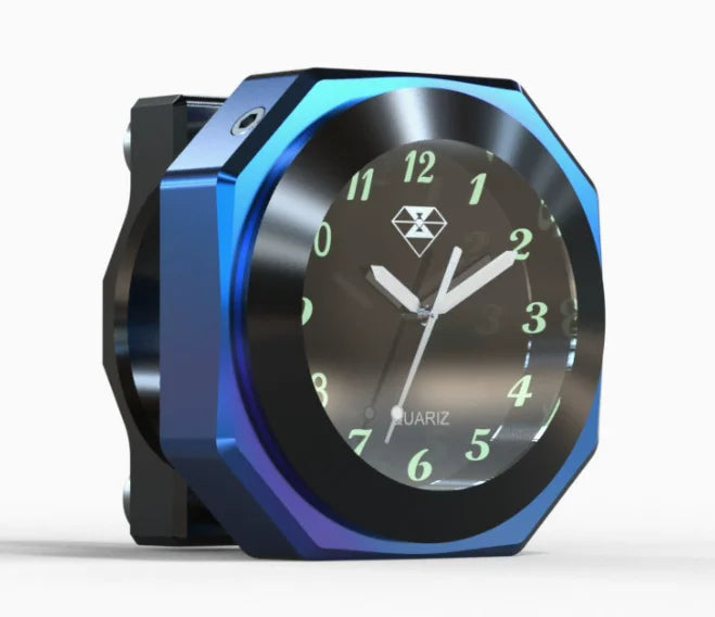Motorcycle Handlebar Clock & Thermometer — IPX7 Waterproof Luminous