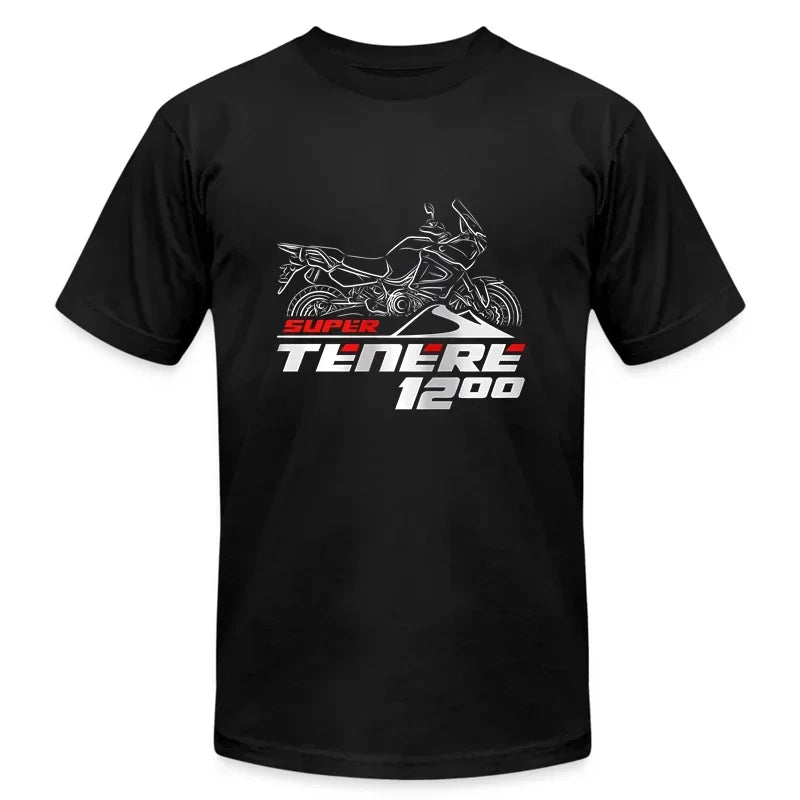 Adventure Motorcycle 1200 Graphic T-Shirt – Line Art Moto Tee