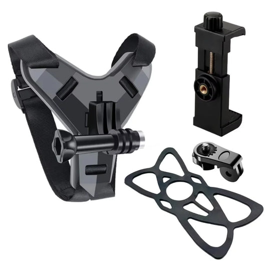 360° Rotating Quick-Release Helmet Mount – Universal Action Camera & Phone