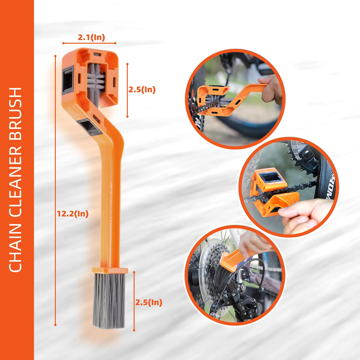 Multifunctional Motorcycle Chain Cleaning Brush — Chain Washer & Flywheel Brush