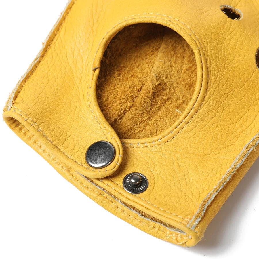 Fingerless Leather Motorcycle Gloves – Half Finger Riding Gloves