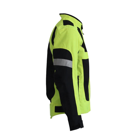 Summer Breathable Motorcycle Jacket – High-Vis Reflective | 5 EVA Pads | M–5XL