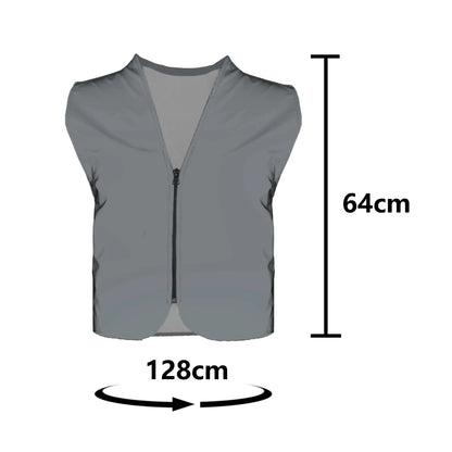 Full Reflective Safety Vest – Hi-Vis Zip Gilet for Riding, Cycling & Running